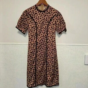 Roolee Brown and Black Patterned Mini Dress